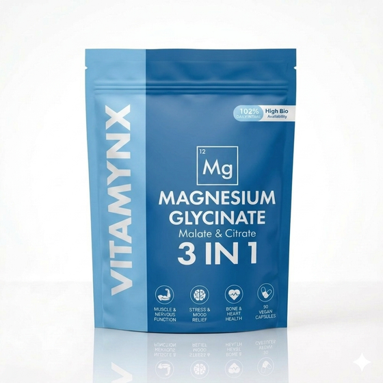 Vitamynx Magnesium Glycinate 3 in 1 – Sleep, Muscle & Bone Support